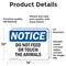 Signmission Do Not Feed Or Touch The Animals, 14 in W x Rectangle, Vinyl Decal OS-2PACK-NS-D-1014-L-11273 - alternate 6